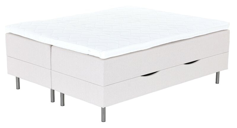 Unia säilytyslaatikkosänkypaketti 160x200 beige, Unia 300 pp, 18cm jalat